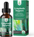 Certified Organic Lymphatic Drainage Drops - Herbal Lymphatic Cleanse and Immune Support Supplement with Echinacea Goldenseal & Red Clover Extract...
