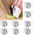 8 Pieces Finger Guards for Cutting, Stainless Steel Knife Cutting Finger Protectors Adjustable Safe Slice Hand Guard Protect Fingers for Food Chop...
