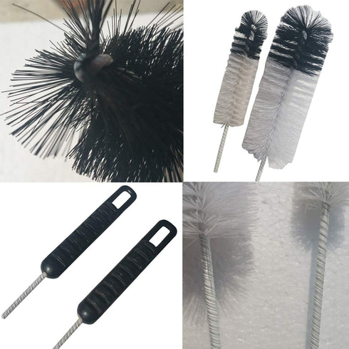 NewFerU Bottle Cleaning Brushes Long Handle Thin, Small Big Wire Cleaner Bendable Flexible for Water Wine Baby Bottles, Pipe, Tube, Hose, Flask (4...