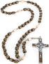 SANCTUM VERITAS Genuine Made in Italy Rosary Necklace Blessed by Pope Francis Saint Benedict Medal Cross perfect for car mirror Rosarios catolicos...