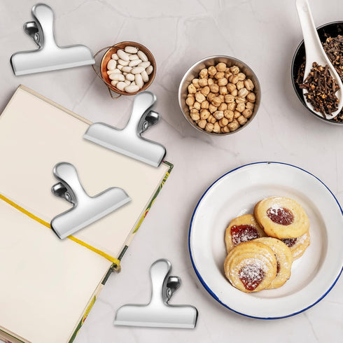 Chip Clips, 8 Pack Stainless Steel Chip Clips, Chip Clips Bag Clips Food Clips, Bag Clips for Food, Clips for Food Packages, Chip Bag Clips - Air ...