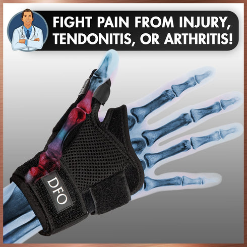 Dr. Frederick's Original Reversible Copper Infused Wrist Thumb Brace - 1 Brace - Spica Splint for De Quervain’s Tendonitis, Arthritis, CMC, Pain R...