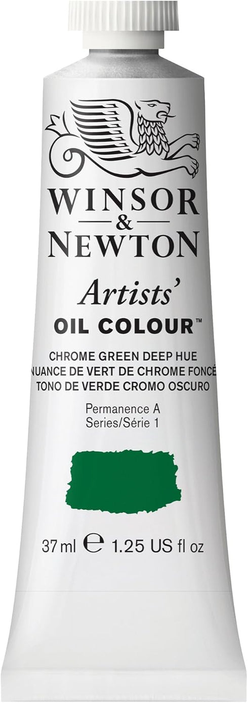 Winsor & Newton Artists' Oil Color, 37ml (1.25 oz) Tube, Chrome Green Deep Hue...