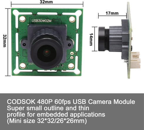USB Camera Module Board 60fps 480P OV7725 CMOS VGA MJPEG&YUY2 USB2.0 CMOS Camera Board webcam Plug&play UVC for Computer Camera 3D Printer Camera ...