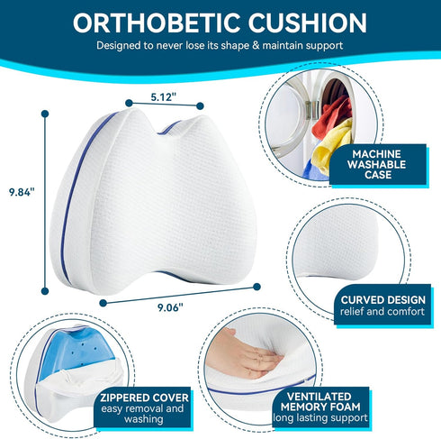 Knee & Leg Pillows Foam Support Pillow for Sleeping for Back Pain,Leg Pillow for Sleeping On Side, Memory Foam Cushion Knee Support Pillows,Pregna...