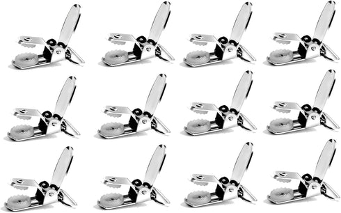 Buyless Fashion 1” Heavy Duty Metal Clips for Suspenders, Pacifiers, Bib Clips, Toy Holder Or Mitten Clips – 12 Clips...
