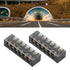 2pcs 60A 600V Terminal Strip, Dual Row Screw Clamp Wire Terminal Block with Clear Cover for Bridge Lighting, Connectors for Electrical Cables for ...