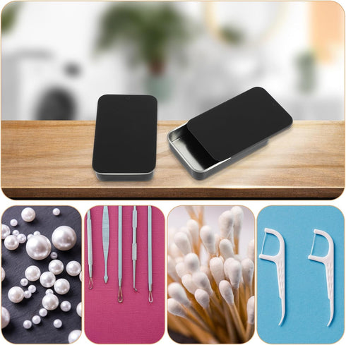 Qianyu 3 Pcs Portable Dental Floss Case Sliding Compact Dental Pick Organizer Box Refillable Metal Glide Flosser Dispenser Floss Holder for Travel...