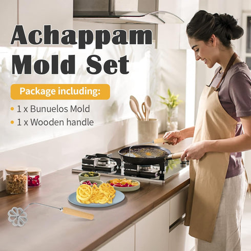 Flower Rosette Iron Waffle Molds: Creative Cake Printing Cookie Pastry with Handle for Dessert Biscuit Waffle Baking Gadget...