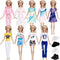 SOTOGO 13 Pieces Doll Clothes and Accessories for 11.5 Inch Girl Doll Energetic Girl Playset Include 9 Sets Doll Sports Wear Fashion Dresses Doll ...