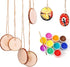 Natural Wood Slices TICIOSH Craft Unfinished Wood kit Predrilled with Hole Wooden Circles for DIY Crafts Wedding Decorations Christmas Ornaments A...