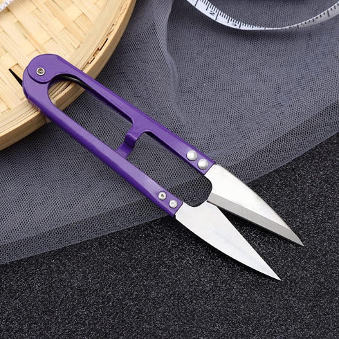 JINJIAN Thread Snips Sewing Scissors 4.9'', 6PCS Small Trimming Clippers U Shape Yarn Cutter for Embroidery Cross Stitch Sewing Craft Supplies(COL...