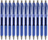 Writon Retractable Gel Pens, Comfort Grip, 0.7mm Fine Point, Blue Ink, 12 Pack...