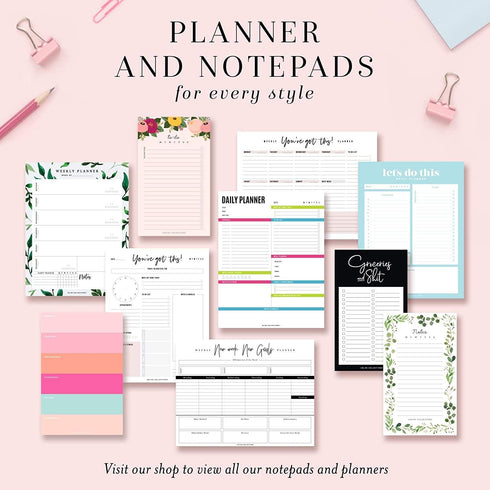 Bliss Collections To Do List Notepad, Get Stuff Done, Magnetic Weekly and Daily Planner for Organizing and Tracking Grocery Lists, Appointments, R...
