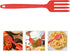 Healeved Silicone Flexible Forks Silicone Cooking Fork Nonstick Blending Fork Ultimate Fork for Cooking Utensil for Kitchen Stir Mix Mash Red...