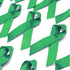 50 Pack Green Satin Awareness Ribbons with Clutch Pins (3.5 in)...