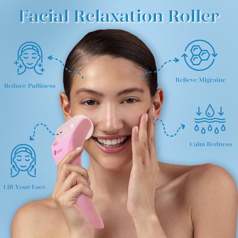 BAIMEI IcyMe Cryotherapy Ice Roller for Face and Eyes Massager Puffiness Redness Reducing Migraine Pain Relief, Skin Care Tool Helps on Muscle Ten...