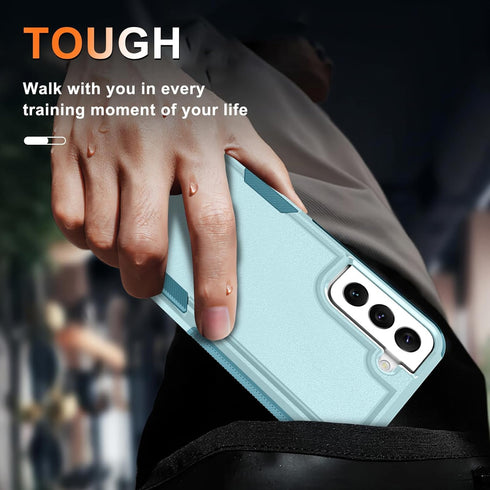 for Samsung Galaxy S22 Case, Full Body Heavy Duty Rugged Shockproof Protective Phone Cover with Lanyard Strap, Tempered Glass Screen Protector and...