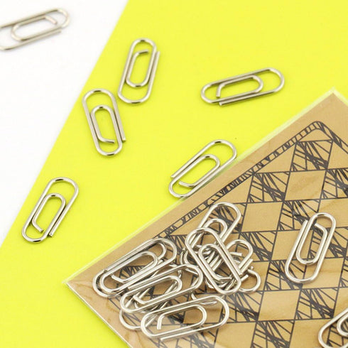50 Count Metal Mini Paper Clips 3/5 Inch Nickelage Finishes Steel Paper Clip...