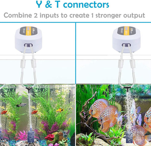 Pawfly 40 Piece Aquarium Airline Tubing Connectors Black Plastic Inline Valve...