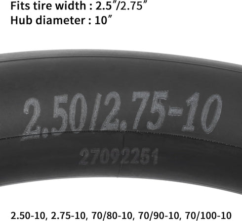 2.50-10 2.75-10 Inner Tube with Straight Valve Stem Compatible with CRF50 XR50 DRZ70 JR50 DRZ70 PW50 Razor MX650 MX500 Mini Pit Dirt Bikes...