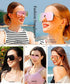 BOJOD Oversized Sunglasses for Women Trendy One Piece Flat Top Rimless Sunglasses Siamese Big Large Shades...
