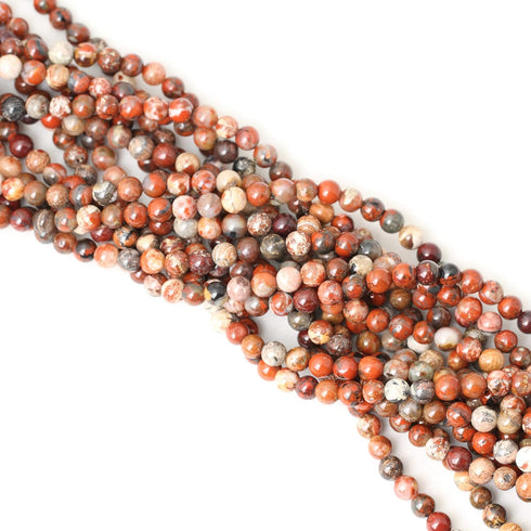 60PCS 6mm Natural Light Brecciated Jasper Round Loose Beads for Jewelry Making DIY Bracelet Necklace Materials 1 Strand 15"...