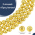 PH PandaHall 235pcs (5 Strands) 8mm Natural Lava Beads Gold Lava Stone Beads Oil Diffuser Beads Chakra Bead Round Loose Beads Lava Beads Energy Be...