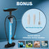 Bicycle Tire Pump Portable, Hand Air Pump for Bike Exercise Balls Inflatables, Fits Presta & Schrader Valve, Bike Floor Pump with Ball Pump Needle...