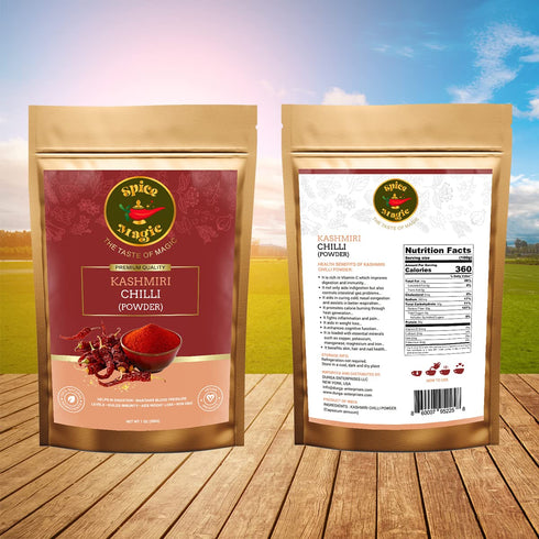 Spice Magic Ground Spices ~ 100% Pure, Aromatic & Natural I Gluten-Free I Non-GMO I Indian Origin (7oz (200g), Kashmiri Chilli Powder)...