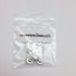 PEPPERLONELY 10PC 15mm Fabric Cloth Covered with Metal Shank Round Buttons, White...