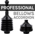 JS Jackson Supplies Black Bellows Accordion Toilet Plunger with Black Storage Tray...