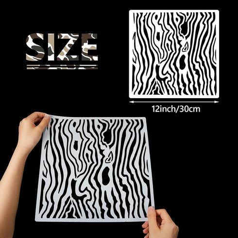 Outus 9 Pieces Camo Print Stencils Camouflage Painting Templates Reusable Grass Pattern Stencils Green Camo DIY Stencils for Scrapbooking Painting...