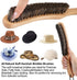 Hat Brush Combo Kit - Horsehair Felt Hat Brush Clean Cowboy Hat, Fedora Hat & Baseball Cap, Boar Bristle Lint Brush Remove Pet Hair Dust for Suits...
