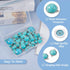 70Pcs Tibetan Style Teardrop Turquoise Connector Charms Round Bohemian Earring Charms Retro Antique Silver Western Link Charms for DIY Boho Neckla...