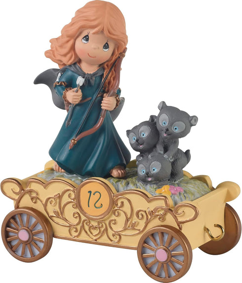 Precious Moments Disney Showcase Collection "Fulfill Your Dreams" - Age 12 Birthday Parade Resin Figurine, Disney Princess Merida Theme, 133406...