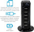 Aduro 40W 6-Port USB Desktop Charging Station Hub Wall Charger for iPhone iPad Tablets Smartphones with Smart Flow (Black Marble)...