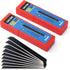 FOSHIO 100PCS 60 Degree Blades Carbon Steel Snap Off Blades 9mm for Box Cutters Utility Knife Universal Art Knife Replacement Black Blades...