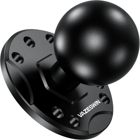1.5" Ball Mount with Aluminum Alloy Round Plate, Universal Electronic Device Mounting Base with AMPS Holes for Garmin, Lowrance, Humminbird, for R...