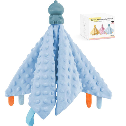 Loveys for Babies, 16" soft Baby Lovey Blanket,Baby Snuggle Toy Newborn Dinosaurs Teething Toys, Baby Girl Gifts for Infants and Toddlers (Blue)...