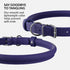 CollarDirect Rolled Leather Dog Collar, Soft Padded Round Puppy Collar, Handmade Genuine Leather Collar Dog Small Large Cat Collars 13 Colors (13-...