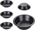 5Inch Mini Pie Pans, Pie Plates for Baking, 7.8Oz Round Bakeware Set for Baking Pies, Cakes, Tarts, Desserts - Black...