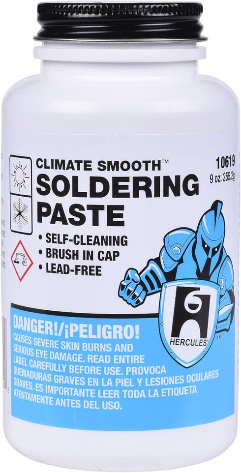 Hercules Climate Smooth Soldering Paste, Self Cleaning, Lead Free, With Screw Cap Brush #10619...
