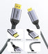 Displayport to HDMI Cable 4K 6.6ft, Uni-Directional DP PC to HDMI Display Cord, 2K@120Hz Display Port to HDMI Adapter, DP PC, Laptop to HDMI HDTV,...