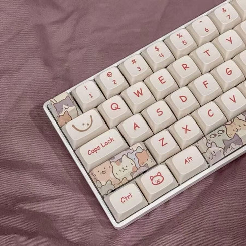 PBT keycap 5-side Dye sublimation Cartoon anime Cherry ESC large keys Enter 6.25u Space Bar supplement Mechanical keyboard replacement keycap for ...