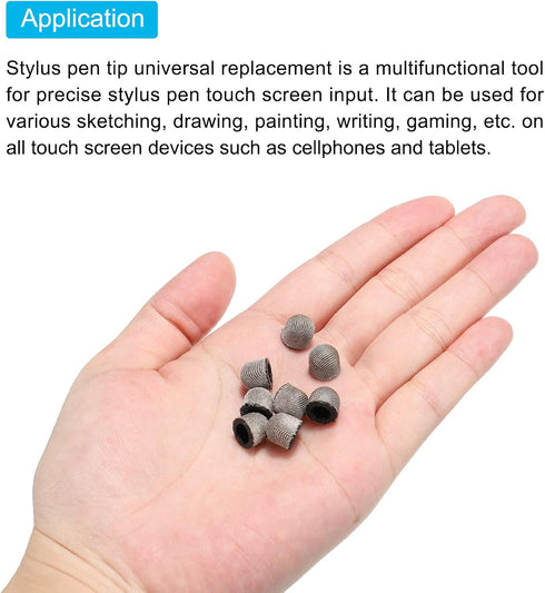 MECCANIXITY 12pcs 8mm Stylus Pen Fine Tips Conductive Fiber Capacitive Touch Screen Pens Tip Universal Replacement...