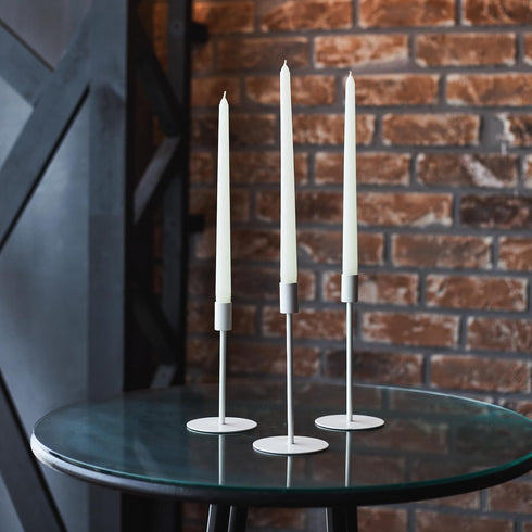 10 Inch Taper Candle 4 Pack - Unscented Hand-Dipped Tapered Long Burning for Home Interior - Dripless and Smokeless 8-Hour Burning Ivory Candles...