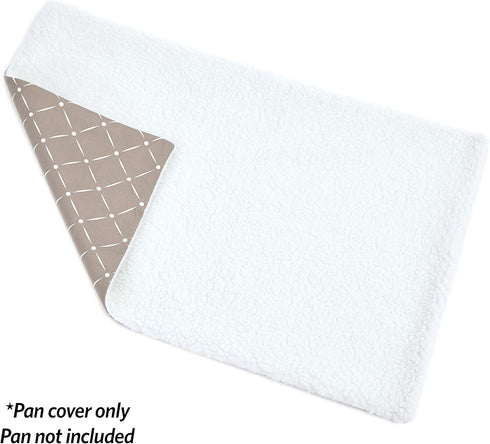 MidWest Homes for Pets Quiet Time Reversible Crate Pan Cover 36' Mushroom Diamond/Fleece...