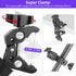 Super Clamp Camera Mount with 360° Ball Head, 1/4" 3/8" Thread, Action Camera Mount, Motorcycle/Bike/Bicycle/Desk/Tripod Pole Mount for Monitor Li...