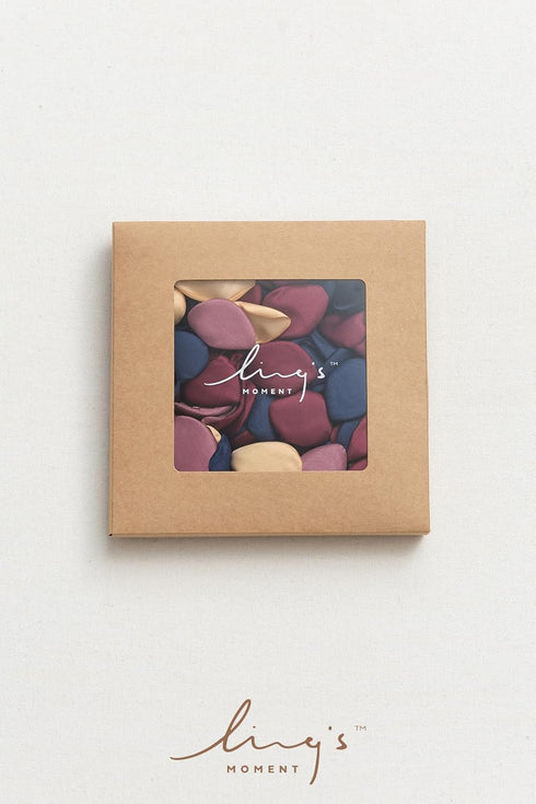 Ling's Moment Rose Petals, Silk Flower Petals for Wedding/Aisle/Flower Girl Baskets/Table Centerpiece Décor,etc.Burgundy Navy Gold 400pcs...